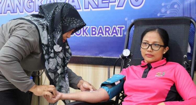 Donor Darah Polres Lombok Barat, Wujud Kepedulian dalam HUT Lalu Lintas ke-70