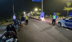 Satlantas Lombok Barat Antisipasi Kejahatan Malam di By Pass BIL 2